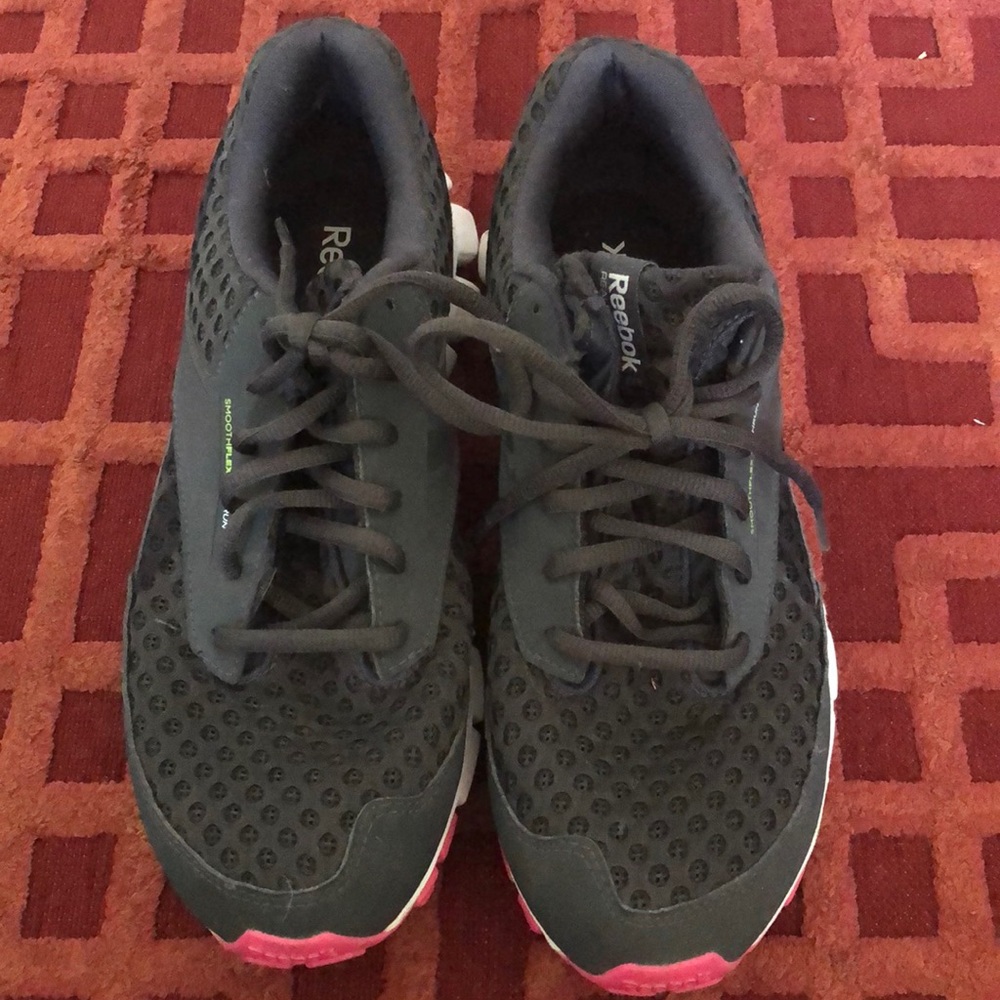 Reebok Black and Pink Athletic Shoes